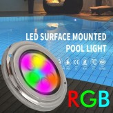 Foco Led Submersíveis  RGB - 18W - DC12V -  IP68 - Aço inoxidável