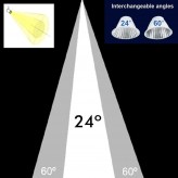 Spot LED 440W - 34W - FARUM - Rail Monophasé Blanc - Couleur Professionnelle 98 - UGR13