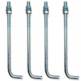 Floor Anchor Bolt for Column Street lamp - Zinc Plated Steel - 16mm