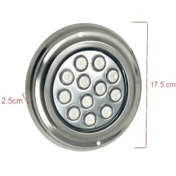 Foco Led Submersíveis - 36W - DC12V -  IP68 - Aço inoxidável