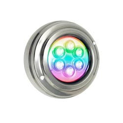 Foco Led Submersíveis  RGB - 18W - DC12V -  IP68 - Aço inoxidável