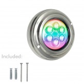 Foco Led Submersíveis  RGB - 18W - DC12V -  IP68 - Aço inoxidável