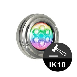 Foco Led Submersíveis  RGB - 18W - DC12V -  IP68 - Aço inoxidável