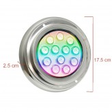 Lámpara LED RGB Sumergible 36W - DC12V - IP68 - Acero Inoxidable