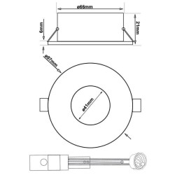 PACK 2 - LED Frame Fixed round GU10-MR16 - BRONZE