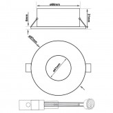 PACK 2 - Aro Fijo para Dicroica circular GU10-MR16 - BRONCE