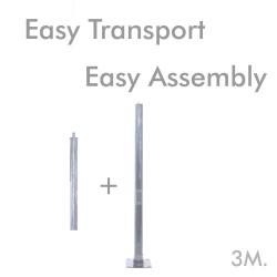 Columna URBAN Galvanizada -  3 metros  - 4 metros