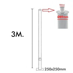 Columna URBAN Galvanizada -  3 metros  - 4 metros