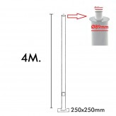 Columna URBAN Galvanizada -  3 metros  - 4 metros