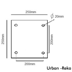 Coluna URBAN Galvanizado - 3 metros - 4 metros