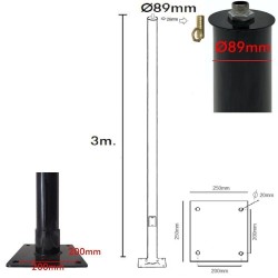 Columna Urban circular 3 metros