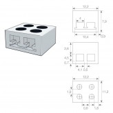 KIT Cola de Silicone para Tiras de LED  + Conector + Tampa + Tampão - IP65