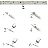 KIT Colle Silicone pour Rubans LED  + Connecteur + Cache + Embout - IP65