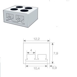 KIT Cola de Silicone para Tiras de LED  + Conector + Tampa + Tampão - IP65