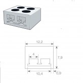 KIT Cola de Silicone para Tiras de LED  + Conector + Tampa + Tampão - IP65