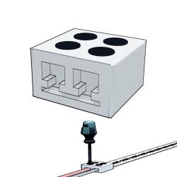 Conector aparafusado para fitas LED SMD  - 10mm - IP20