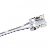 Conector transparente para fitas LED COB + SMD  - 10mm - IP20