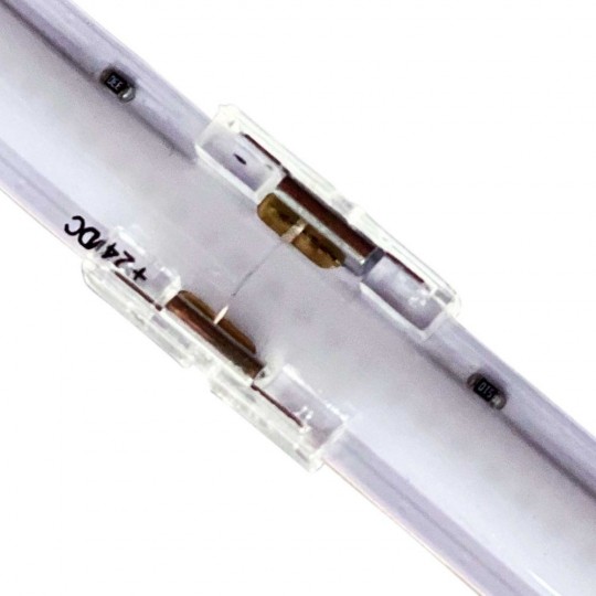 Transparenter Verbindungsstecker für LED-Streifen - COB + SMD - 10 mm - IP20