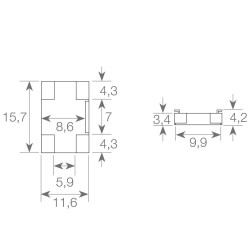 Conector de união transparente para tiras de LED - COB + SMD - 10mm - IP20