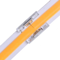 Transparent union connector for LED strips - COB + SMD - 10mm - IP20