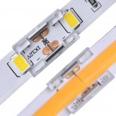 Connecteur union transparent pour bandes LED - COB + SMD - 10mm - IP20