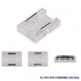 Transparent union connector for LED strips - COB + SMD - 10mm - IP20