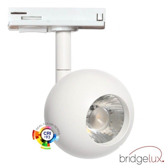 LED Tracklight 10W FENIX - White - Single-phase rails - CRI+93