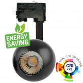 Foco LED 10W FENIX cromado preto - Calha Trifásico CRI+93