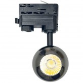 LED Tracklight 10W FENIX - black chrome - 3-PHASE rails - CRI+93