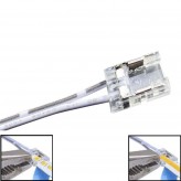 Connecteur transparent pour rubans LED COB + SMD  - 10mm - IP20