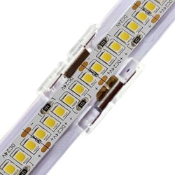 Conector de união transparente para tiras de LED - COB + SMD - 10mm - IP20