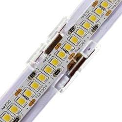 Transparent union connector for LED strips - COB + SMD - 10mm - IP20