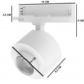 Spot LED - 28W - LEIPZIG - Rail Triphasé - VOSSLOH - Optique orientable - 36º-60º