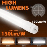 LED Tube Glass 18W 120cm 300º - HIGH LUMINOSITY - OSRAM CHIP