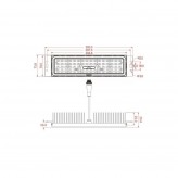 Módulo LED 50W MAGNUM Bridgelux 136ºx78º + Chapa de Aço