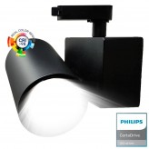 LED Tracklight 40W MADRID Black PHILIPS Driver single-phase rails - CRI+98