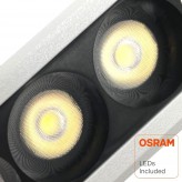 Empotrable LED 15W OSRAM Chip 3030 24º UGR17 150lm/W