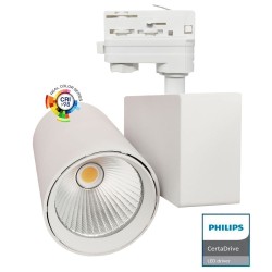 Foco LED 40W MADRID Branco PHILIPS Driver Calha THREE-PHASE CRI+98