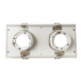 Cadre BLANC double réglable pour lampe LED MR16 GU10