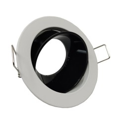 Aro Redondo Orientable para dicroica LED GU10 MR16 - Ø85mm - Aluminio