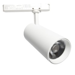 Foco LED 30W VAASA Blanco Carril Monofásico CRI +90 CCT