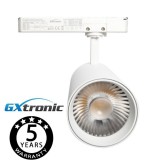 LED Tracklight  40W - 34W - FARUM - White Single Phase Track - Professional Color 98 - UGR13