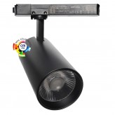 Spot LED 40W - 34W - FARUM - Rail Monophasé Blanc - Couleur Professionnelle CRI+92 - UGR13