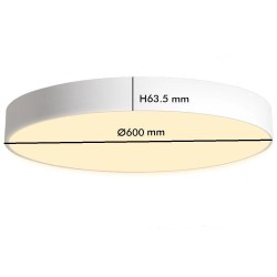 60W LED Ceiling Light Surface - UGR21 - Ø60cm- CCT - SELECTABLE COLOR