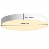 Plafond LED 60W - UGR21 - Ø60cm - CCT - COR SELECIONÁVEL