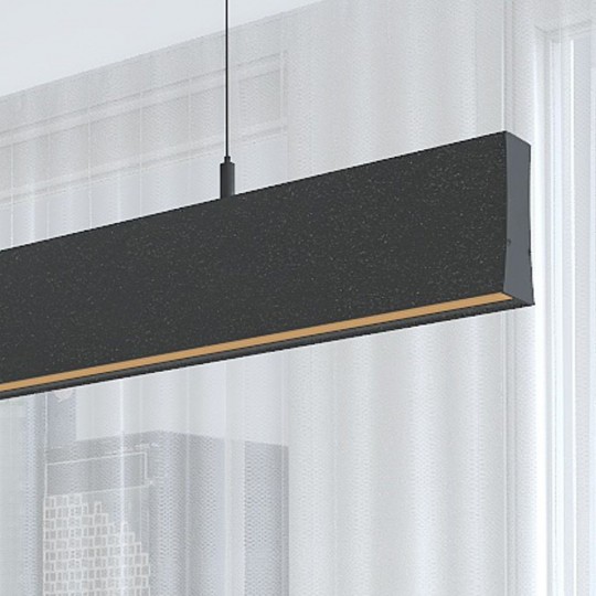 Lâmpada Linear Pendente LED - LOLA Preto - 0,5m - 1m - 1,5m - 2m