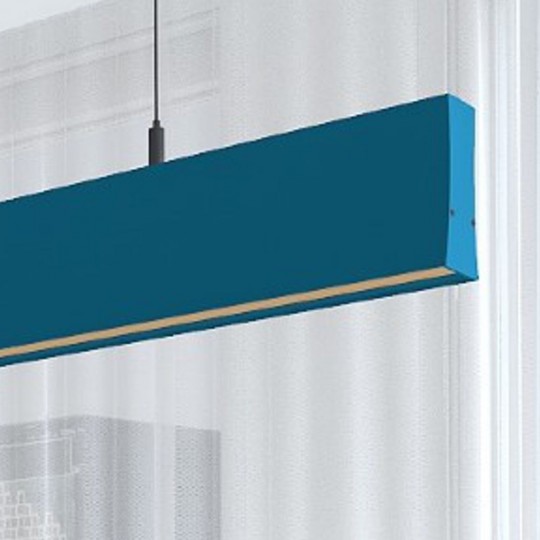Lâmpada Linear Pendente LED - LOLA Azul Azur - 0,5m - 1m - 1,5m - 2m