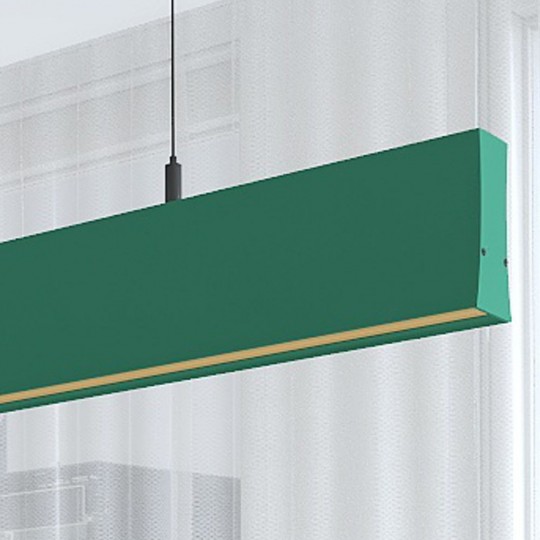 Lâmpada Linear Pendente LED - LOLA Verde pátina - 0,5m - 1m - 1,5m - 2m