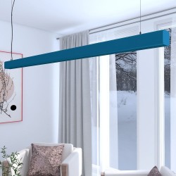 Lâmpada Linear Pendente LED - ANTONIO Azul - 0,5m - 1m - 1,5m - 2m