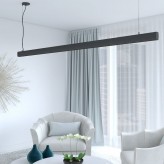 Lâmpada Linear Pendente LED - RICARDO Preto - 0,5m - 1m - 1,5m - 2m